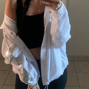 White and silver casual jacket